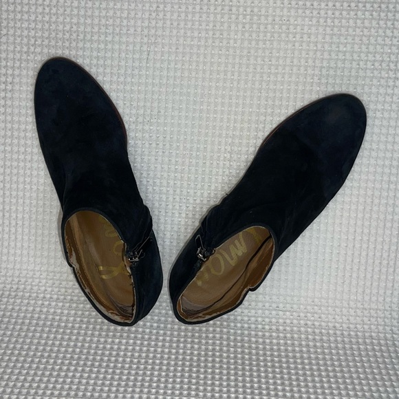 Sam Edelman Black Suede Ankle Boots - Picture 5 of 6